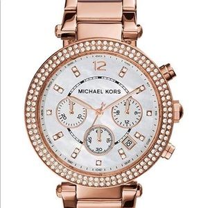 Michael Kors Rose Gold Parker Chronograph Watch